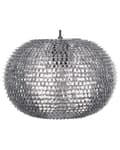 Miniatyrbilde 1 av 9: Pendant Lamp Silver Metal Globe Light Sparkle Scales