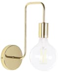Miniatyrbilde 1 av 7: Vegglampe Gull Metall Blank finish Eksponert lyspære Glam Moderne