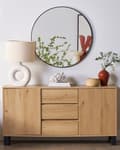 Miniatyrbillede 4 af 11: Bordlampe Hvid Beige Keramik med Hør Bomuld ø 38 x 58 cm Dekorativ Sengelampe Hul Base Cylinderformet Lampeskærm Design til Stue Soveværelse