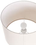 Miniatyrbillede 8 af 11: Bordlampe Hvid Beige Keramik med Hør Bomuld ø 38 x 58 cm Dekorativ Sengelampe Hul Base Cylinderformet Lampeskærm Design til Stue Soveværelse