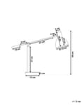 Miniatyrbilde 3 av 11: Bordlampe Hvit Metall 50H cm Lys Tre Kranarm Justerbar Skjerm Moderne