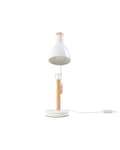 Miniatyrbilde 6 av 11: Bordlampe Hvit Metall 50H cm Lys Tre Kranarm Justerbar Skjerm Moderne