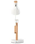 Miniatyrbilde 7 av 11: Bordlampe Hvit Metall 50H cm Lys Tre Kranarm Justerbar Skjerm Moderne