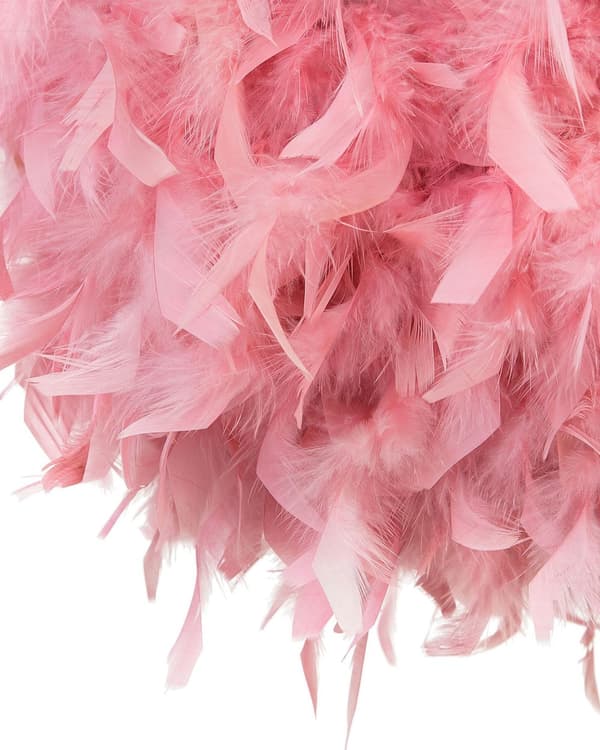 Pendel Rosa Fjær Rund Form Glamour Moderne