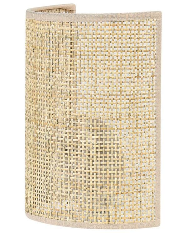 Seinävalaisin luonnonväri 19 x 25 x 10 cm rottinki muovi ovaali max 40W boho rustiikkinen