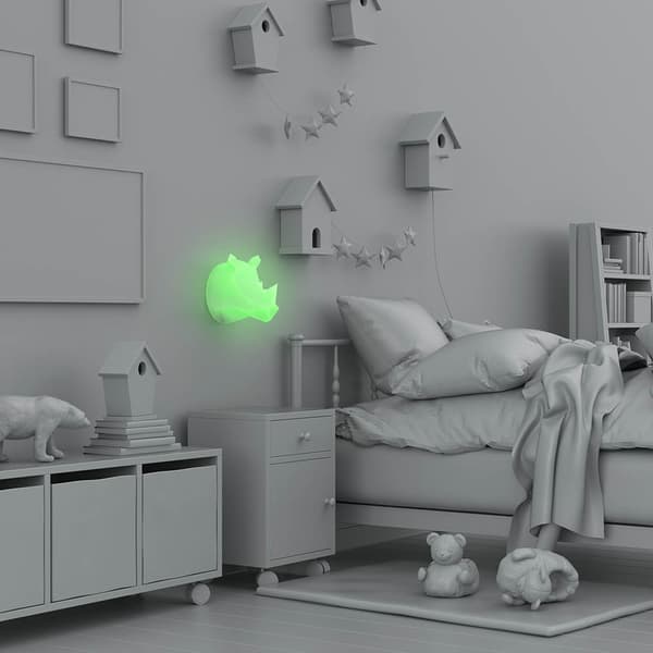Væg natlampe Wild Light Rhino, flere farver
