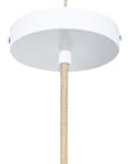 Miniatyrbillede 7 af 8: Pendel lampe rattan naturlig grøn polyester skærm boho stil