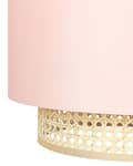 Miniatyrbillede 6 af 8: Pendant Lampe Natural Pink Rattan Polyester Skræm Boho Stil Hængelampe