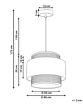 Miniatyrbilde 3 av 9: Pendellampe Beige Rotting Polyester Boho Belysning Taklampe Dekorativ Stue Spisestue