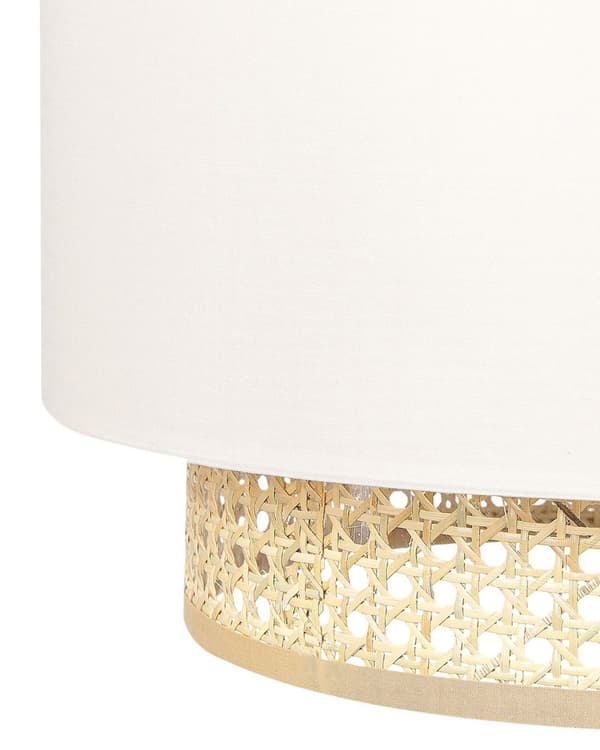 Pendellampe Beige Rotting Polyester Boho Belysning Taklampe Dekorativ Stue Spisestue