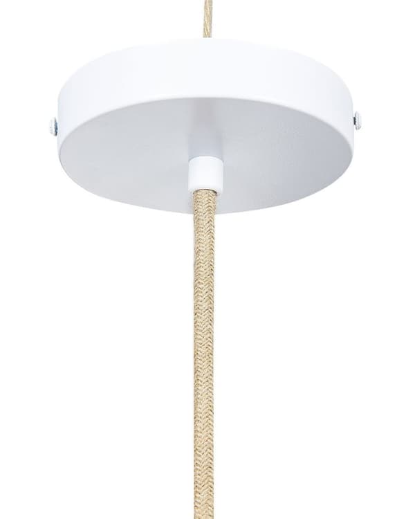 Pendellampe Beige Rotting Polyester Boho Belysning Taklampe Dekorativ Stue Spisestue