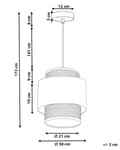 Miniatyrbillede 3 af 8: Pendel Naturlig Gul Rattan Stof Shade Boho Stil