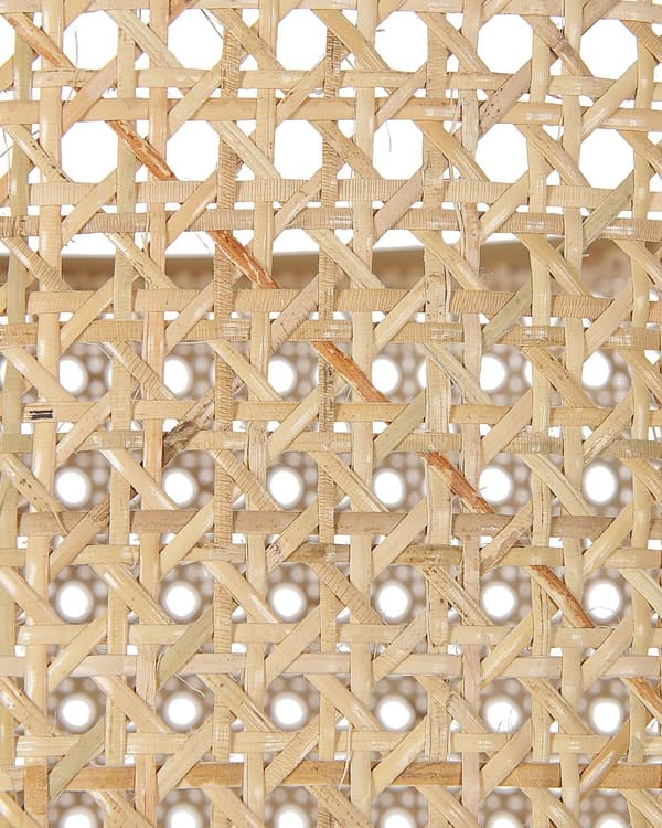 Gulvlampe Natur rattan Gummi Træ 151 cm Stativ Ben Trommeskærm Boho Rustik Stue Soveværelse