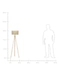Miniatyrbillede 11 af 11: Gulvlampe Natur rattan Gummi Træ 151 cm Stativ Ben Trommeskærm Boho Rustik Stue Soveværelse