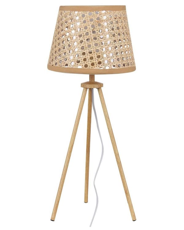 Bordlampe Naturlig Rotting 20 x 46 x 20 cm Stemningsfullt lys Dekorativ Boho Nattbordslampe Soverom Stue