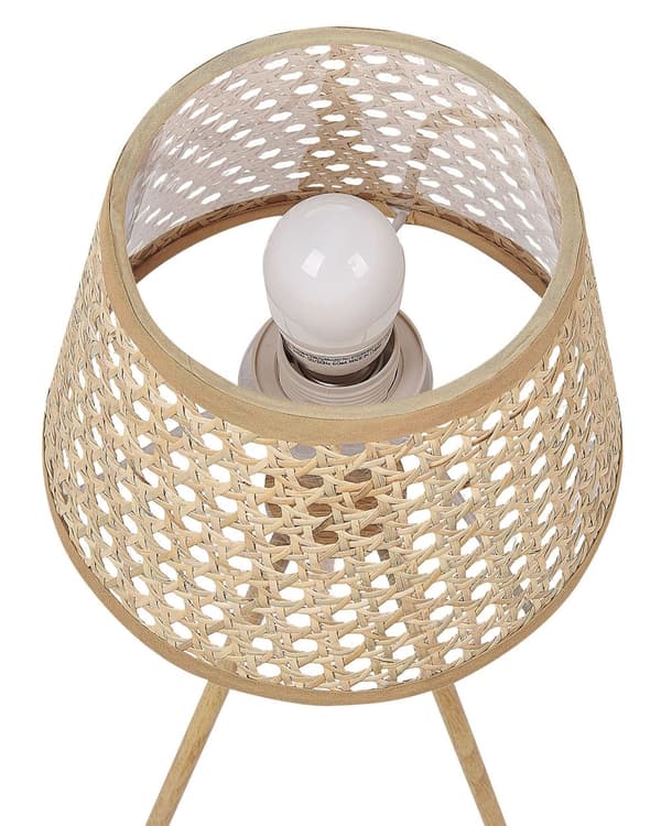 Bordlampe Naturlig Rotting 20 x 46 x 20 cm Stemningsfullt lys Dekorativ Boho Nattbordslampe Soverom Stue