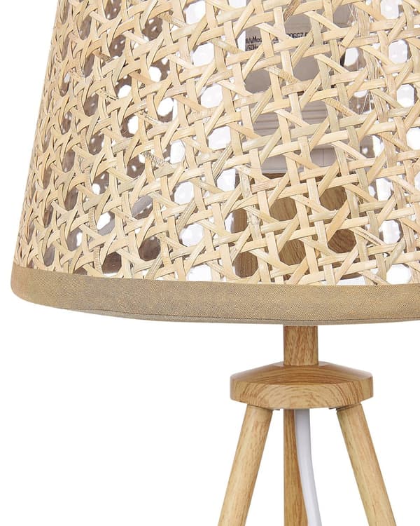 Bordlampe Naturlig Rotting 20 x 46 x 20 cm Stemningsfullt lys Dekorativ Boho Nattbordslampe Soverom Stue