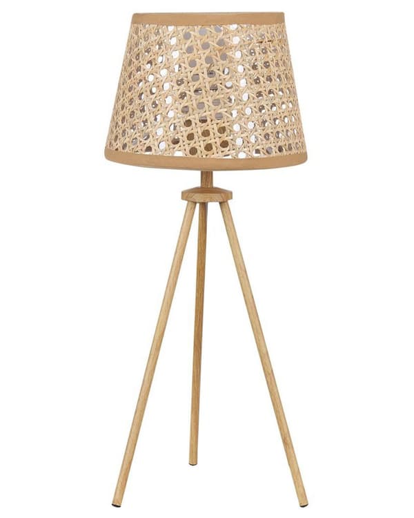 Bordlampe Naturlig Rotting 20 x 46 x 20 cm Stemningsfullt lys Dekorativ Boho Nattbordslampe Soverom Stue