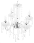 Miniatyrbilde 5 av 9: Lysekrone Hvit Krystall 4 Lyspærer Glamorøs Design Stue Soverom