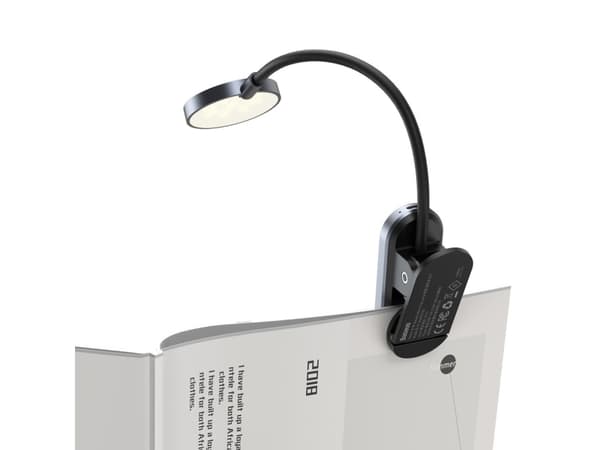 Baseus Comfort Reading skrivebordslampe med klips (grå)