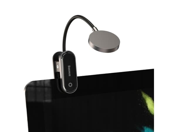 Baseus Comfort Reading skrivebordslampe med klips (grå)
