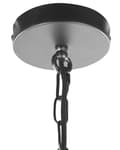 Miniatyrbillede 7 af 8: Sæt med 2 pendellamper sort metal 166 cm ramme klar glasskærm retro stil loftslampe