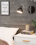 Miniatyrbillede 2 af 9: Væglampe Sort Metal Justerbar Harmonika Svingarm Industrielt Design Saxlampe Tilbehør til Stuen Soveværelse Lampetter