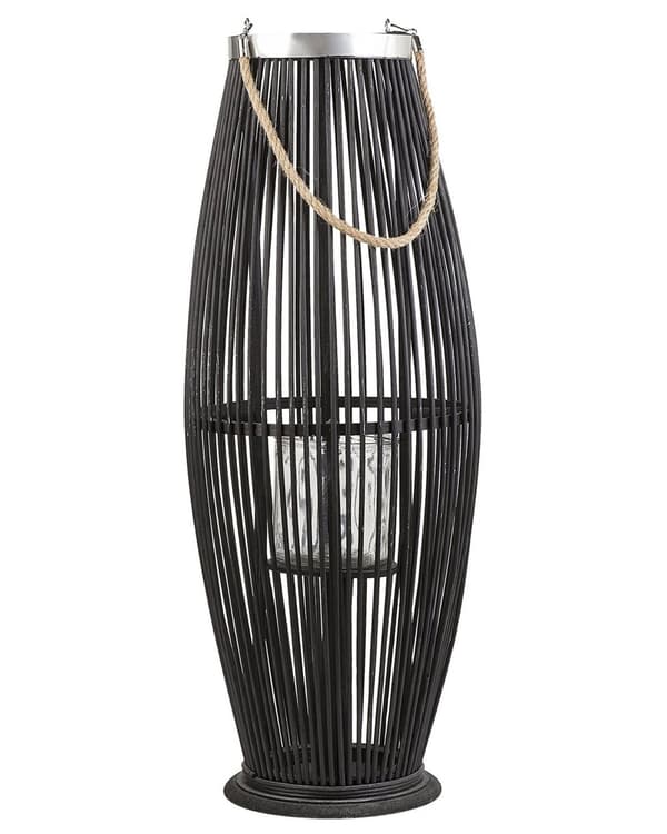 Lykt Svart Selje 72 cm Boho-innredningsgjenstand