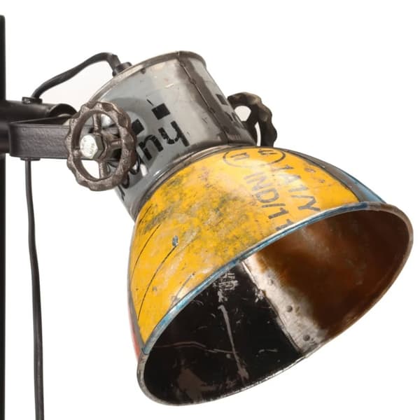 vidaXL Golvlampa med 2 lampskärmar flerfärgad E27