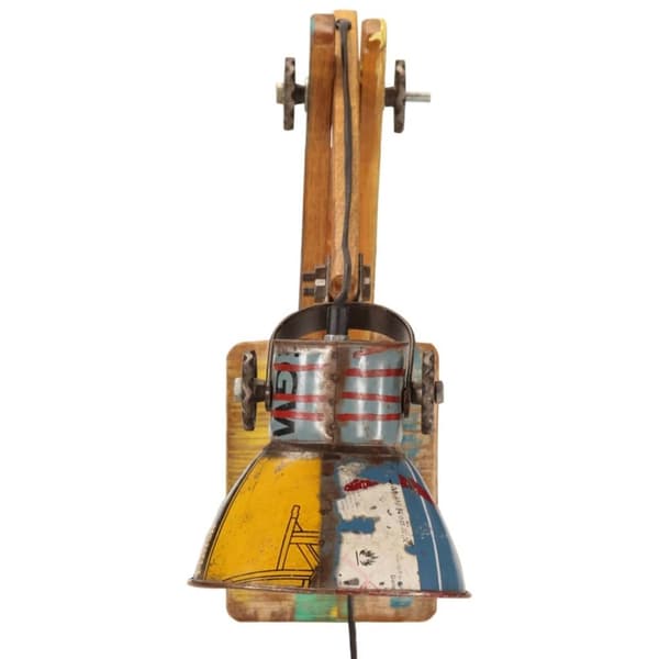 vidaXL Vägglampa industriell stil flerfärgad rund E27