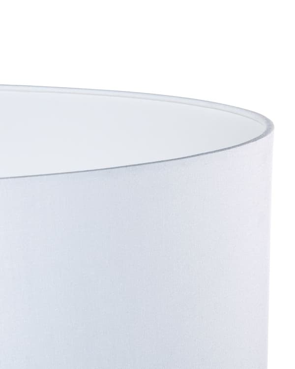 Gulvlampe Hvit Polycotton 156H cm Hvit Metall Stativben Trommeskjerm Moderne