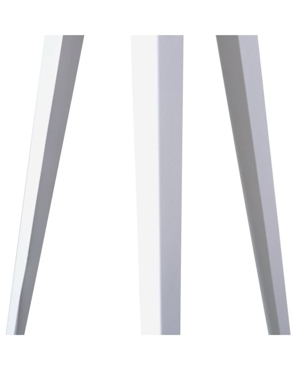 Gulvlampe Hvit Polycotton 156H cm Hvit Metall Stativben Trommeskjerm Moderne