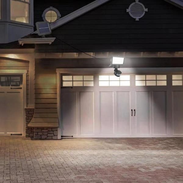 Maclean MCE442 Solcellslampa LED-spotlight Rörelsesensor Strålkastare Väggmonterad lampa Skymningslampa IP44 6W 6000K