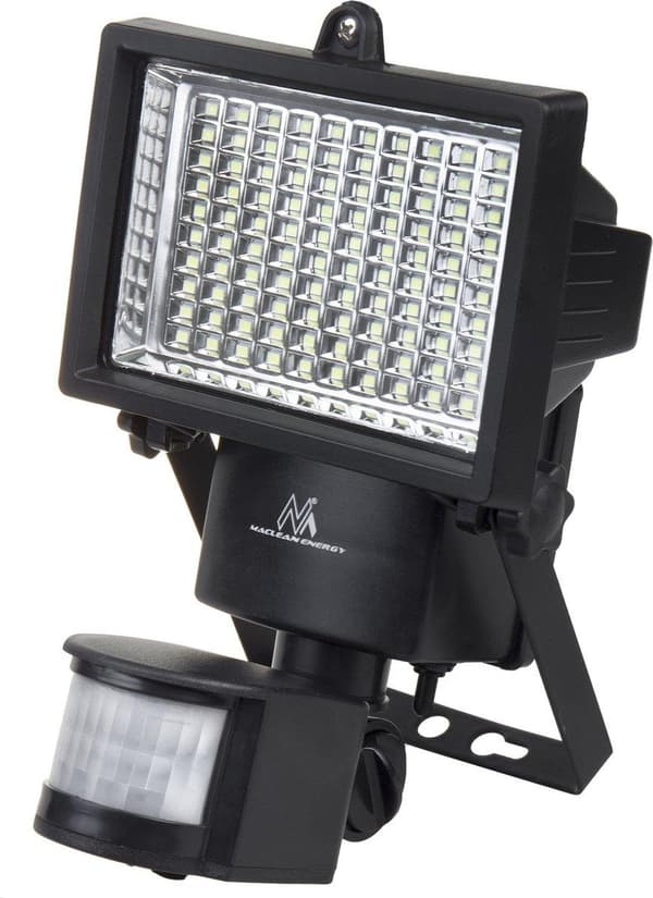 Maclean MCE442 Solcellslampa LED-spotlight Rörelsesensor Strålkastare Väggmonterad lampa Skymningslampa IP44 6W 6000K