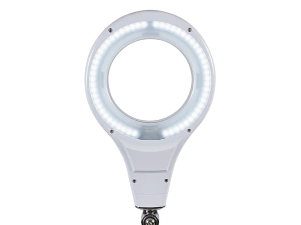MAUL LED forstørrelseslampe makro med hvit base