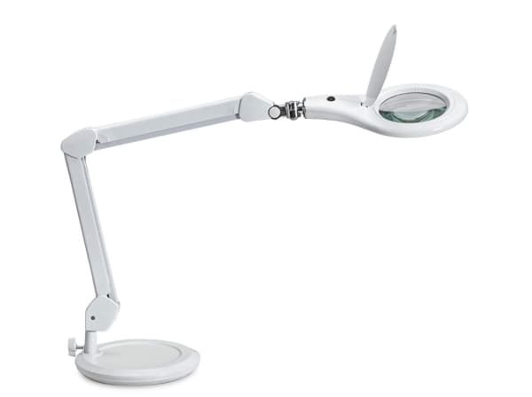 MAUL LED forstørrelseslampe makro med hvit base