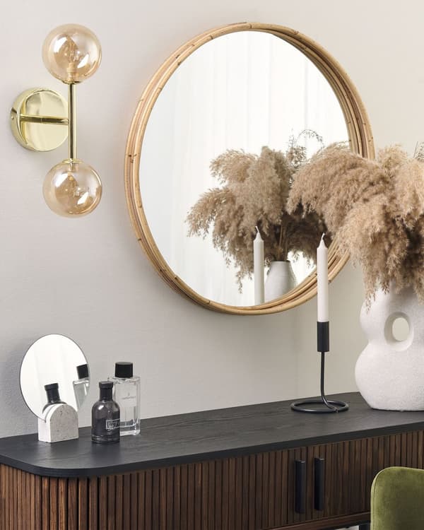 Væglampe Guld Stål og Glas 2 Lys Moderne Design Loftslampe Glam