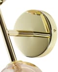 Miniatyrbillede 5 af 7: Væglampe Guld Stål og Glas 2 Lys Moderne Design Loftslampe Glam