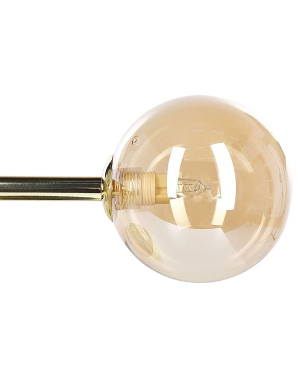 Væglampe Guld Stål og Glas 2 Lys Moderne Design Loftslampe Glam