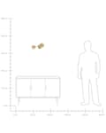 Miniatyrbillede 7 af 7: Væglampe Guld Stål og Glas 2 Lys Moderne Design Loftslampe Glam