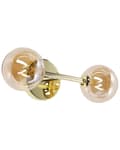 Miniatyrbillede 1 af 7: Væglampe Guld Stål og Glas 2 Lys Moderne Design Loftslampe Glam