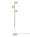 Miniatyrbillede 6 af 11: Gulvlampe Guld Stålglas 3 runde røget skærme Moderne Glam Design Stuebelysning