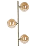Miniatyrbillede 7 af 11: Gulvlampe Guld Stålglas 3 runde røget skærme Moderne Glam Design Stuebelysning