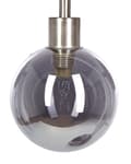 Miniatyrbillede 5 af 7: Bordlampe Sølv Stål- og Glasskærm Rund Natlampe Skrivebordslys Moderne Glam Design