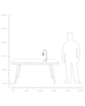 Pikkukuva 8 / 8: Pöytävalaisin kulta 13 x 41 x 13 cm teräs lasi kaareva moderni glamour max 28W