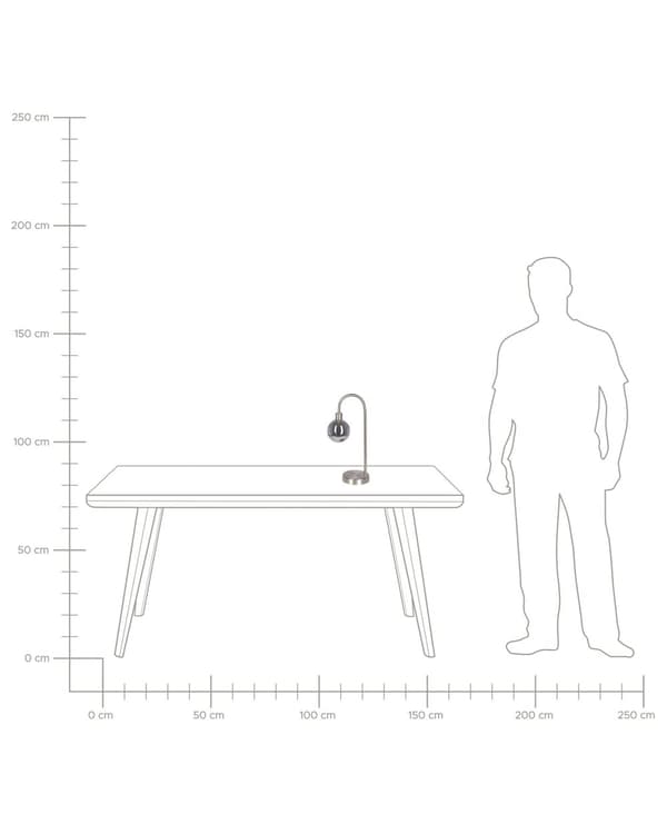 Pöytävalaisin hopea 13 x 41 x 13 cm teräs lasi kaareva moderni glamour max 28W