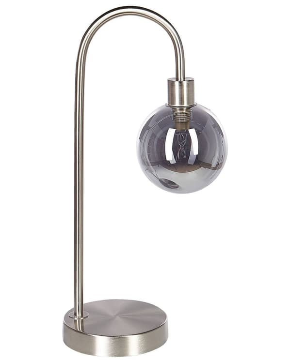 Pöytävalaisin hopea 13 x 41 x 13 cm teräs lasi kaareva moderni glamour max 28W
