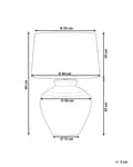 Miniatyrbilde 3 av 11: Bordlampe Kremhvit 60 cm Keramisk Hvit Stoffskjerm Hjem Belysning Tradisjonell Design