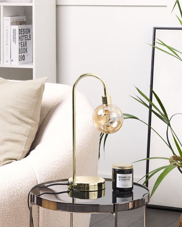 Bordlampe Gull Stål Glass 1 lyspære Moderne design Glamour Lampe Belysning Dekorativ
