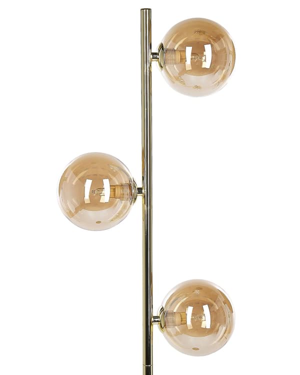 Gulvlampe Gull Stål Glass 3 lyspærer Moderne design Glamour Lampe Belysning Dekorativ